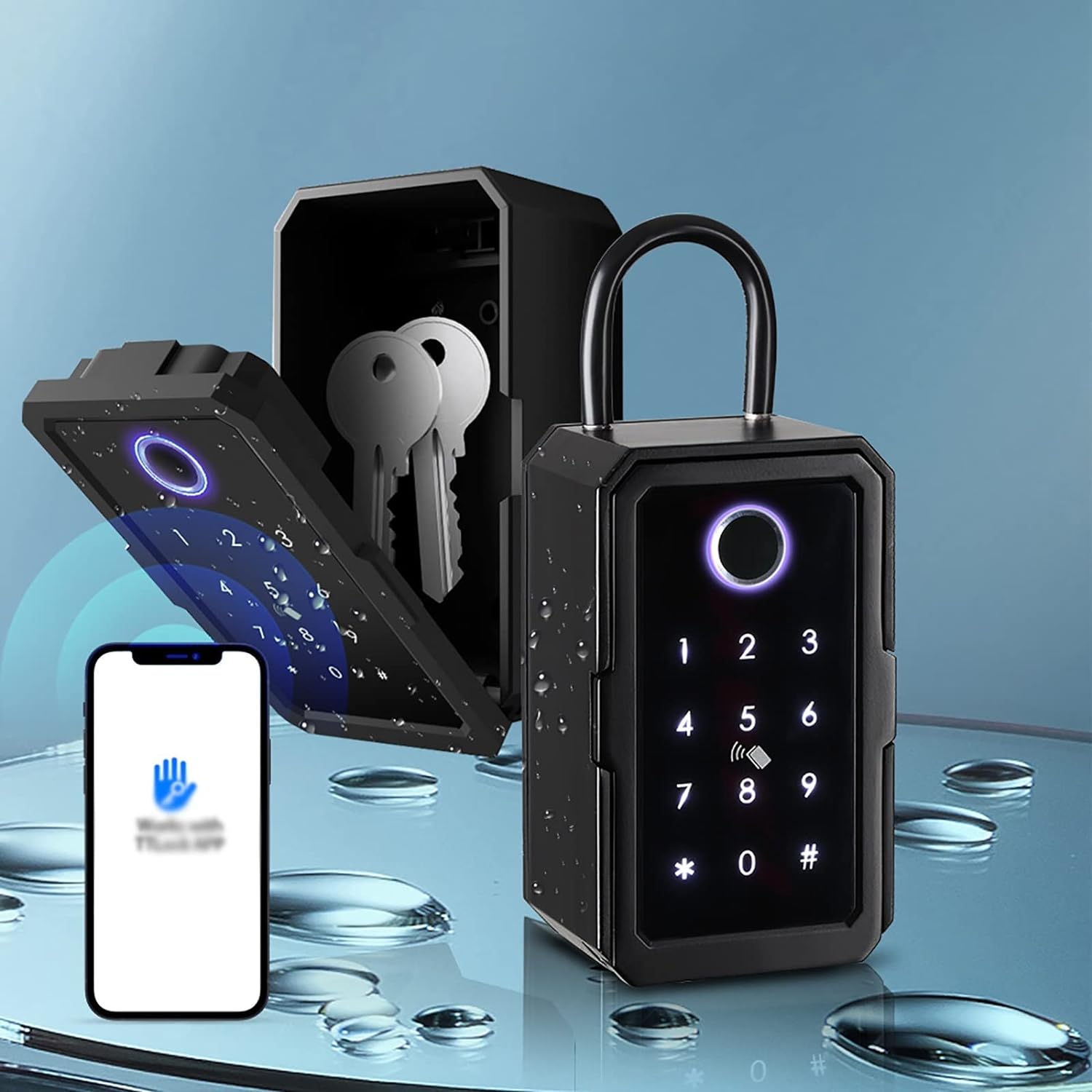 Schlüsselkasten  Anti-Diebstahl-Box mit intelligentem Passwort-Aufbewahrungsboxssystem,