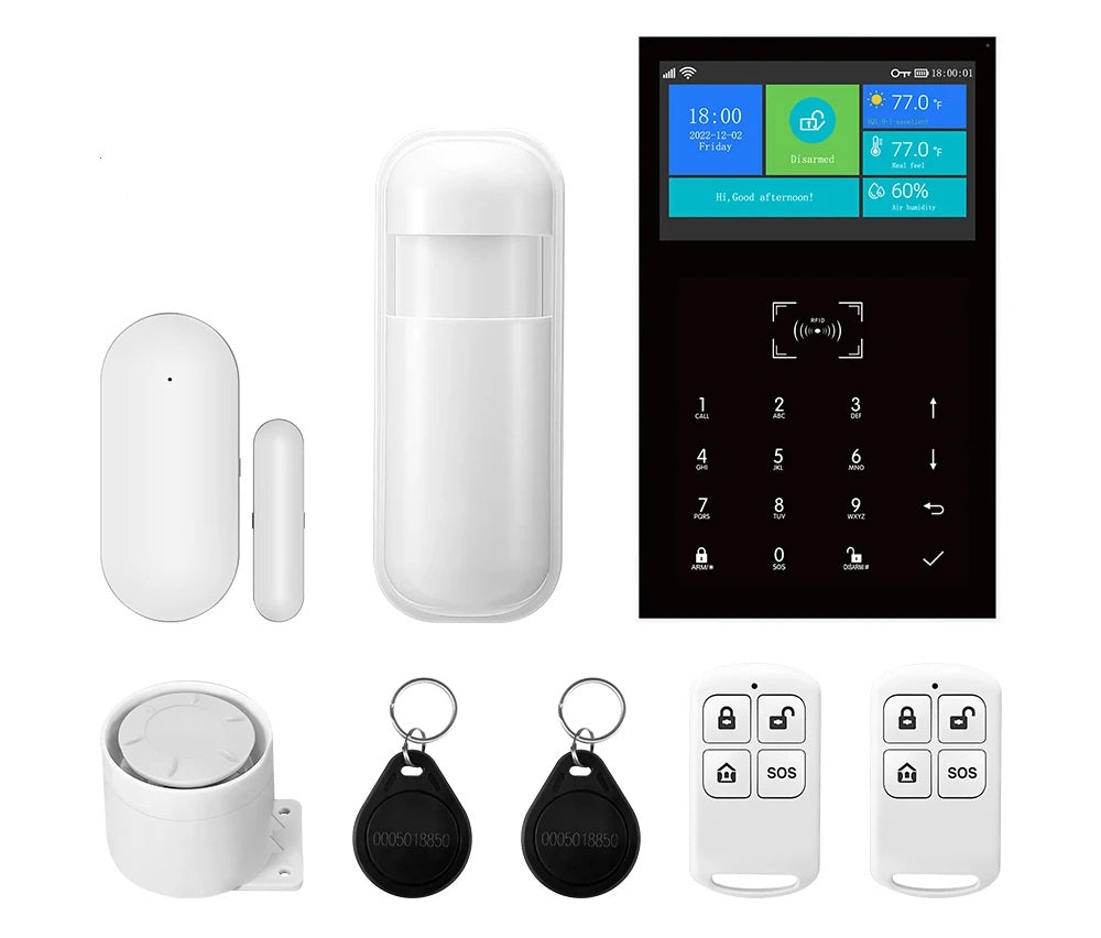 Tuya 4G Wireless Burglar Alarm System PG109 Smart Home Security System Suppor Alexa&Google Home Door Windows Motion Sensor Alarm