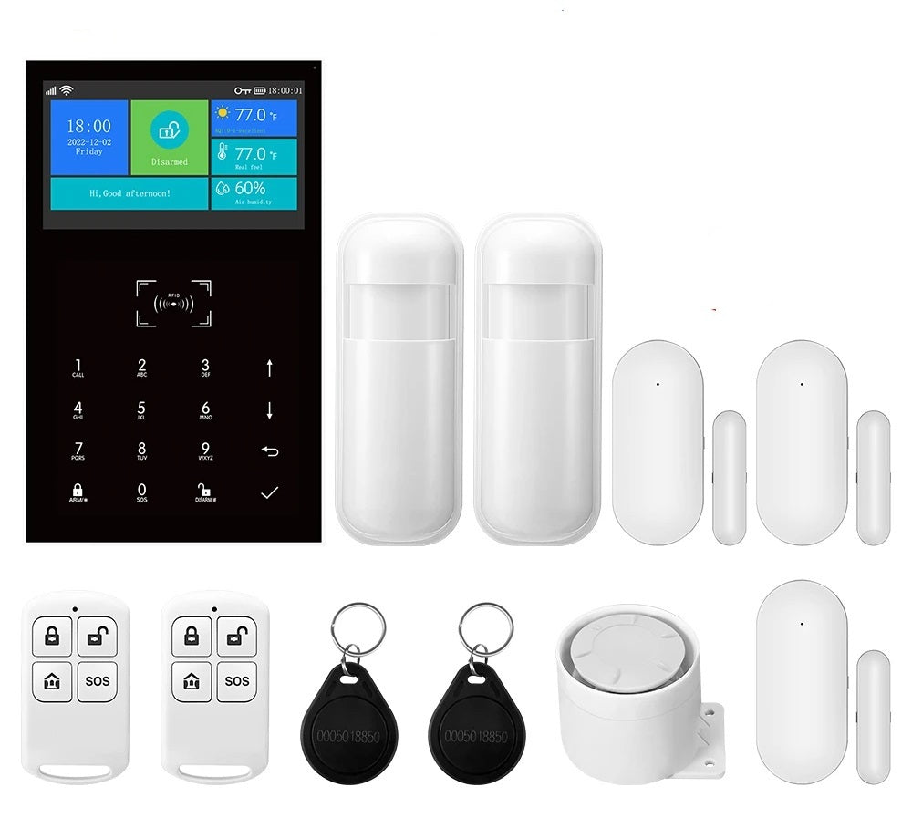 Tuya 4G Wireless Burglar Alarm System PG109 Smart Home Security System Suppor Alexa&Google Home Door Windows Motion Sensor Alarm