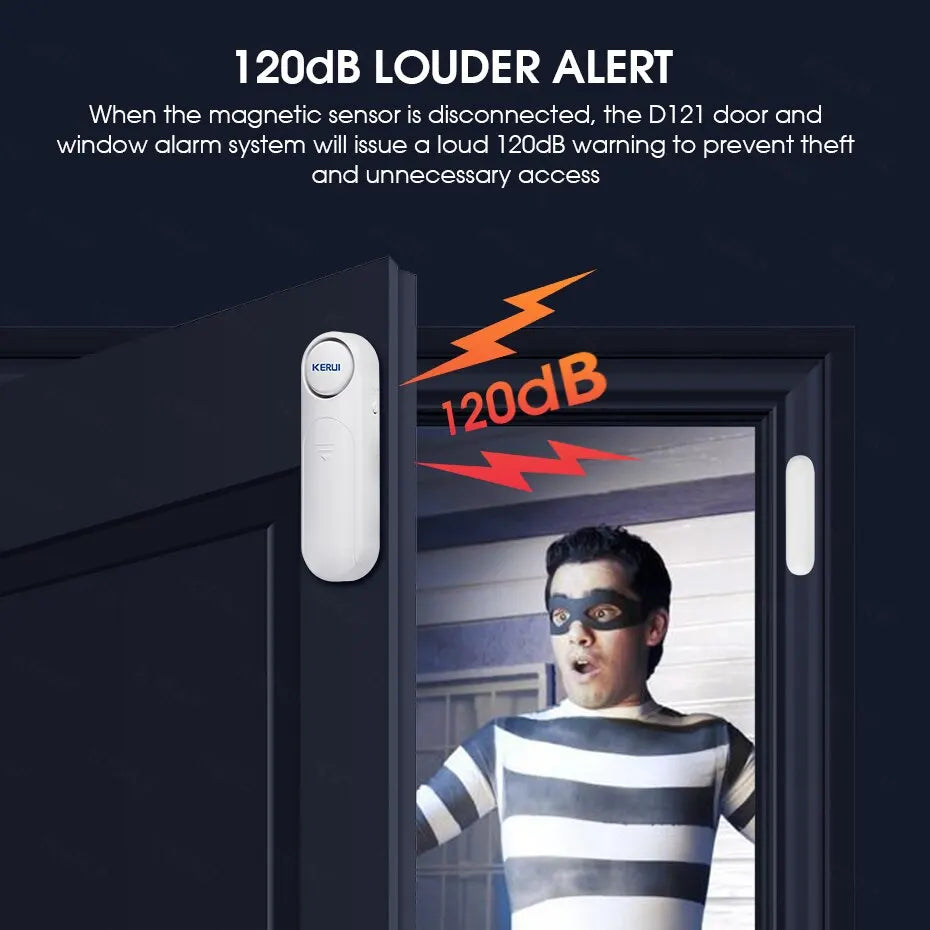 Anti-Diebstahl Smart Wireless Tür-Fenster-Sensor Alarm 120dB Anti-Diebstahl Smart