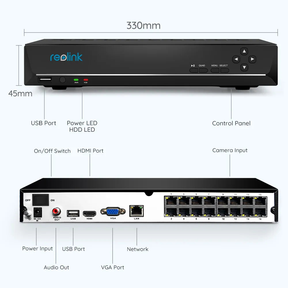 Reolink 8 Kanal  Reolink 5MP/8MP/12MP Überwachungskamera mit Netzwerkvideorecorder 16CH NVR P2P  24/7 Sicherheitstechnik