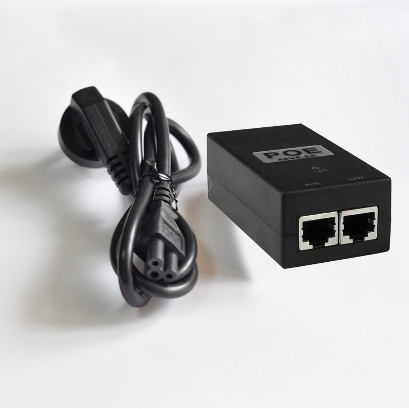 POE Injektor CCTV 48V0.5A 15.4W POE Adapter Ethernet PoE IP Kamera Stromversorgung
