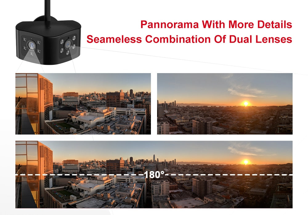 Anpviz 4K 8MP Dual Objektiv Wifi Kamera Panoramakamera Outdoor 180°Weitwinkel