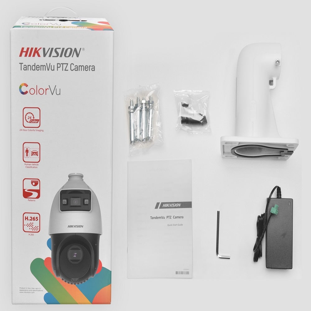 Hikvision Bunte IR-Speed-Dome-Kamera mit zwei Objektiven und 25fachem Zoom PTZ DS-2SE4C425MWG-E TandemVu 4MP