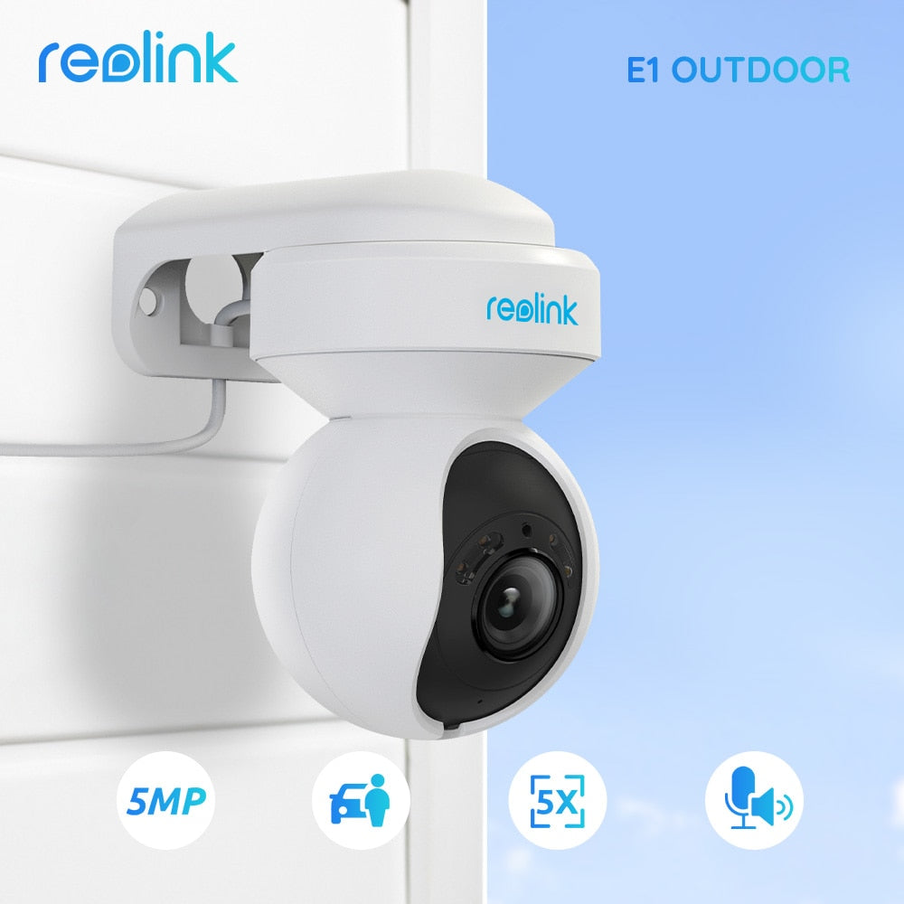 Reolink E1 Outdoor 5MP WiFi & IP Kamera PTZ 2-Way Audio Home